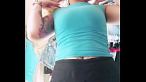 Nanda Ragna experimentando roupas e se exibindo no provador do shopping - Mais videos solo no Sheer
