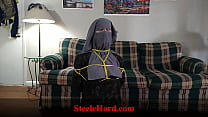 Muslim girl is tied up for being bad.