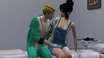 Naughty girl likes a man in a lab coat