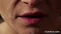 Alluring chick loves a throat sucking and bunch of semen on her face