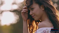 Tiny Filipina teen babe gets naked outdoor and looks hot af