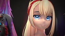 Hentai Vtuber Elfie Love fucks her tits with your hard cock and let your sticky sperm out straight on her big boobs after hot countdown