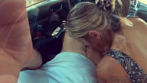 Fucked in the Car and Blowjob Outside