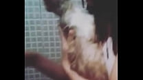 hot teen Taking a bath with her wet pussy cat