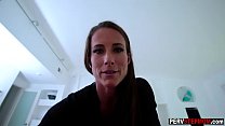 Stepson fucks a horny slender stepmom after she came in his room