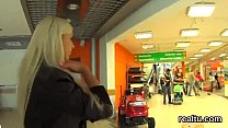 Beautiful czech kitten was seduced in the mall and rode in pov
