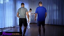 Fitness Rooms Two men take turns fucking Charlie Red in her mouth and pussy