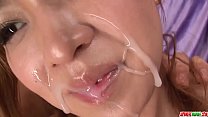Ruru Kashiwagi ends with cum on face after severe fucking