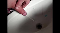 Bigjal peeing in the bathroom sink 1