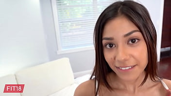 Half Native American Half Latino Teen Xxlayna Marie Auditions For Fitness Modeling But Must Fuck Casting Director