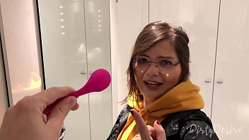 Embarassed girl gets her pussy controlled in public till she cant take it anymore and needs to go back to the hotel - remote controll by lovense