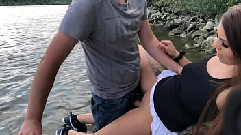 Ultimate Outdoor Action at the Danube with Cumshot